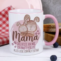 Mama, das Beste an mir, ich hab's von Dir - Tasse zum Muttertag mit Wunschtext