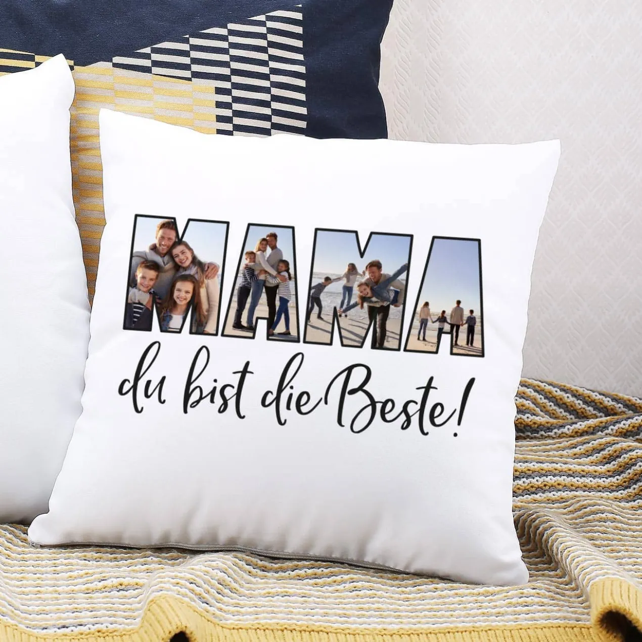 Mama du bist die Beste! - Fotokissen zum Muttertag