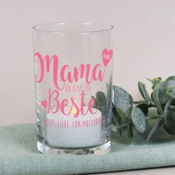 Mama du bist die Beste! Kerzenhalter zum Muttertag