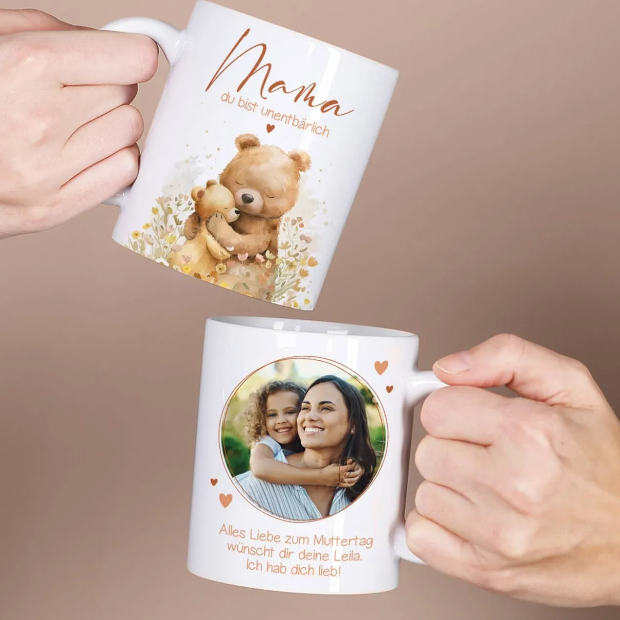 Mama du bist unentbärlich - Fototasse zum Muttertag