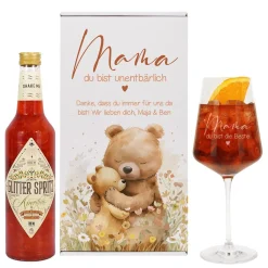 Mama du bist unentbärlich - Glitter Spritz Set zum Muttertag