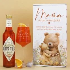 Mama du bist unentbärlich - Glitter Spritz Set zum Muttertag