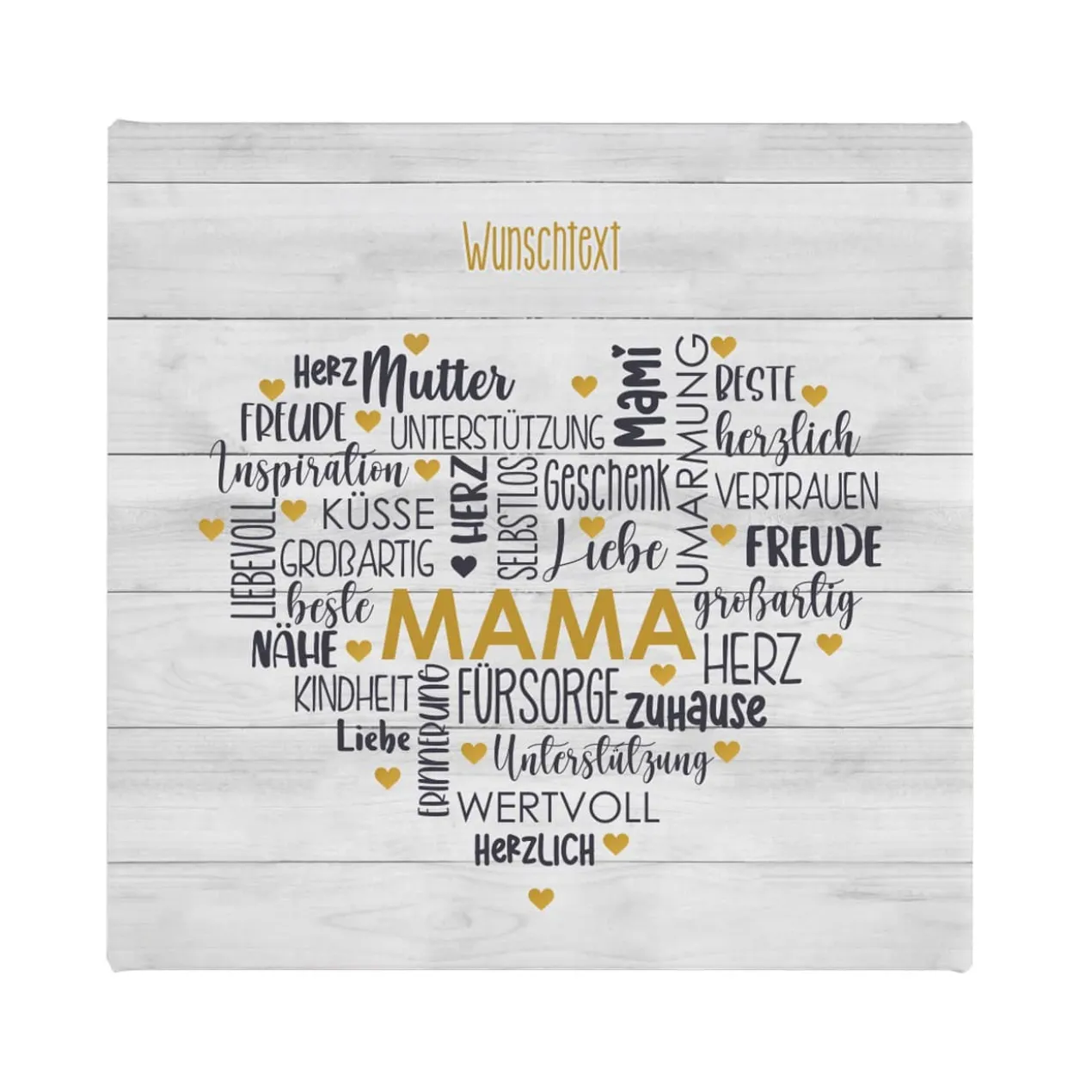 Mama - Leinwand mit Herz & Wunschtext 30x30cm