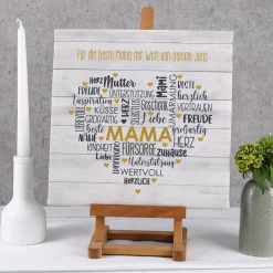 Mama - Leinwand mit Herz & Wunschtext 30x30cm
