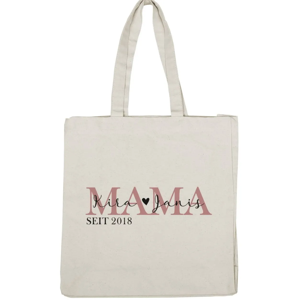 Mama seit - geräumiger Shopper aus Baumwolle