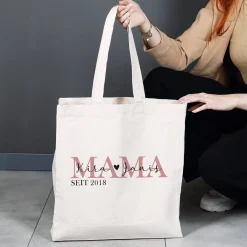 Mama seit - geräumiger Shopper aus Baumwolle