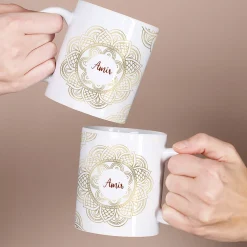 Mandala Tasse mit Name zu Ramadan