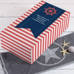 Maritimes Geschenkset mit Bellini und Cocktailglas