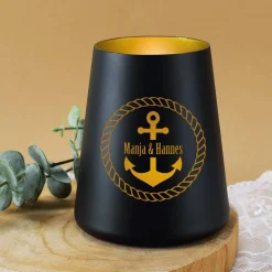 Maritimes Windlicht mit Namensgravur