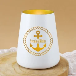 Maritimes Windlicht mit Namensgravur