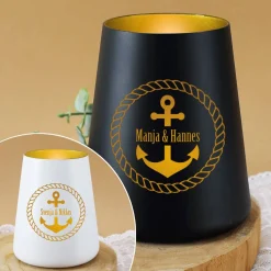 Maritimes Windlicht mit Namensgravur