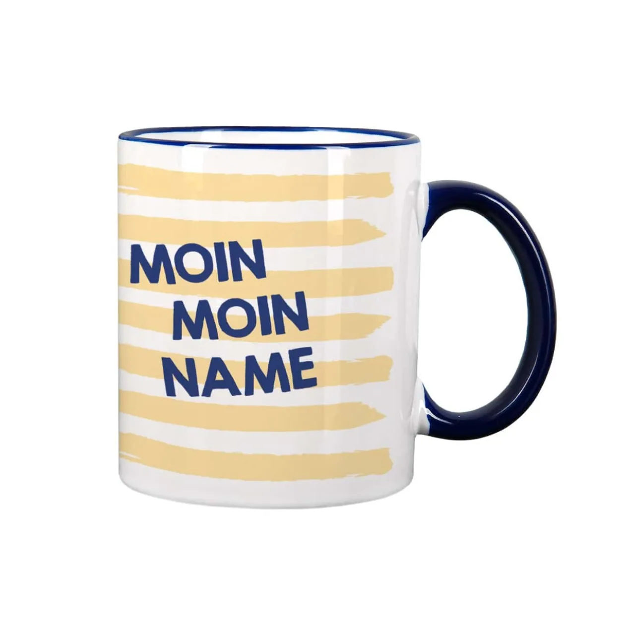 Maritime Tasse mit Möwe und Ihrem Wunschnamen