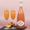 Mädelsabend-Set mit Bellini und 2 Sektgläsern