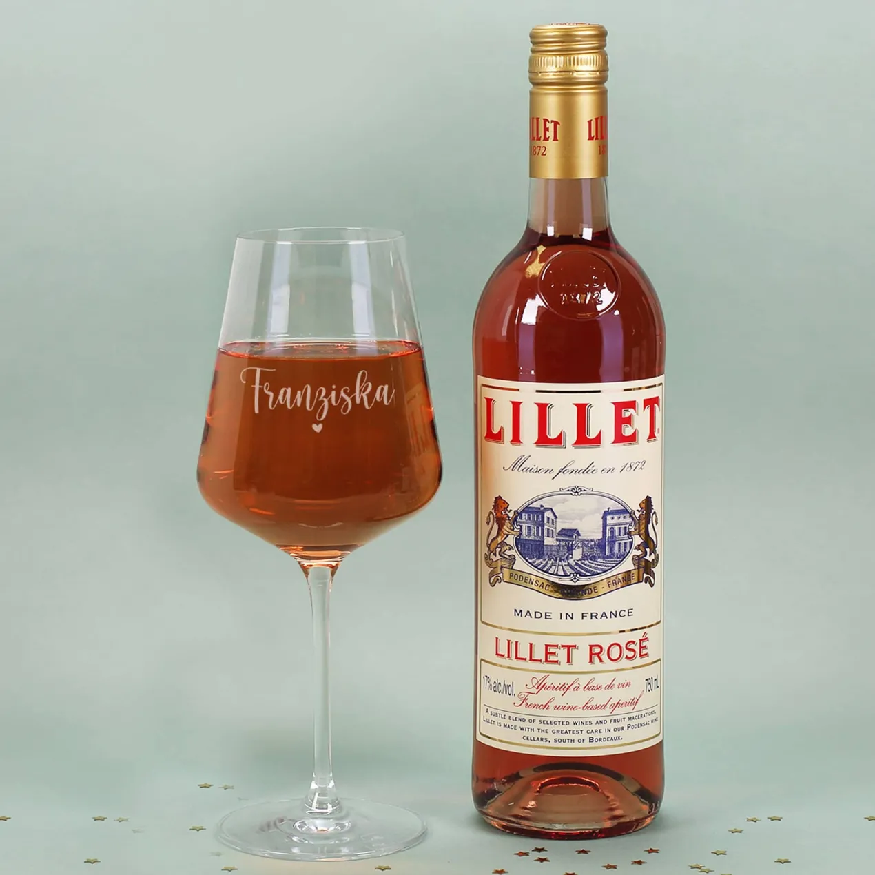 Merry Berry - Lillet Geschenkset mit Glas und Geschenkbox zu Weihnachten