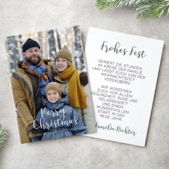 Merry Christmas - Weihnachtskarte mit Ihrem Text und Foto