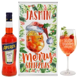 Merry Spritzmas - Aperol Geschenkset mit Glas und Geschenkverpackung