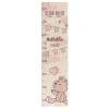 Messlatte für Mädchen mit Teddymotiv und Namensaufdruck