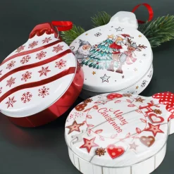 Metalldose Weihnachtskugel zum Aufhängen