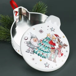 Metalldose Weihnachtskugel zum Aufhängen
