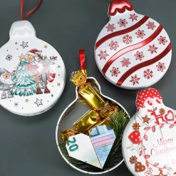 Metalldose Weihnachtskugel zum Aufhängen