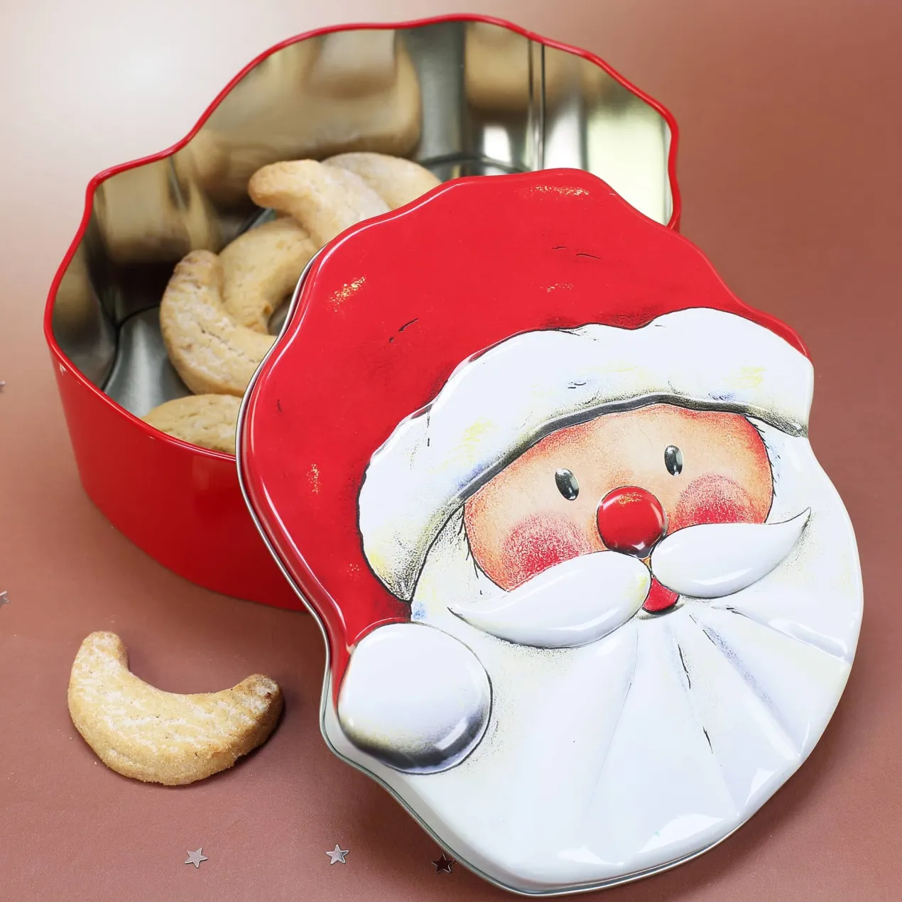 Metall-Gebäckdose Weihnachtsmann