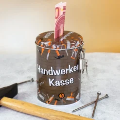 Metall Spardose als Handwerker Kasse