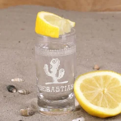 Mexikanischer Tequila-Shot mit Kaktus und Wunschname graviert