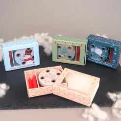Mini Adventskranz zu Weihnachten mit verschiedenen Motiven inkl. Kerzen