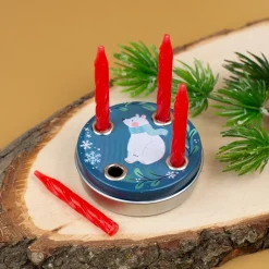 Mini Adventskranz zu Weihnachten mit verschiedenen Motiven inkl. Kerzen