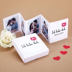 Mini Fotobuch - Ich liebe dich - mit Like-Symbol und Wunschtext