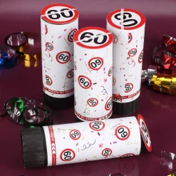 Mini-Konfetti-Kanonen mit Jahreszahl - 4er Set