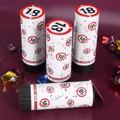 Mini-Konfetti-Kanonen mit Jahreszahl - 4er Set