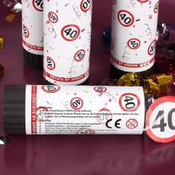 Mini-Konfetti-Kanonen mit Jahreszahl - 4er Set