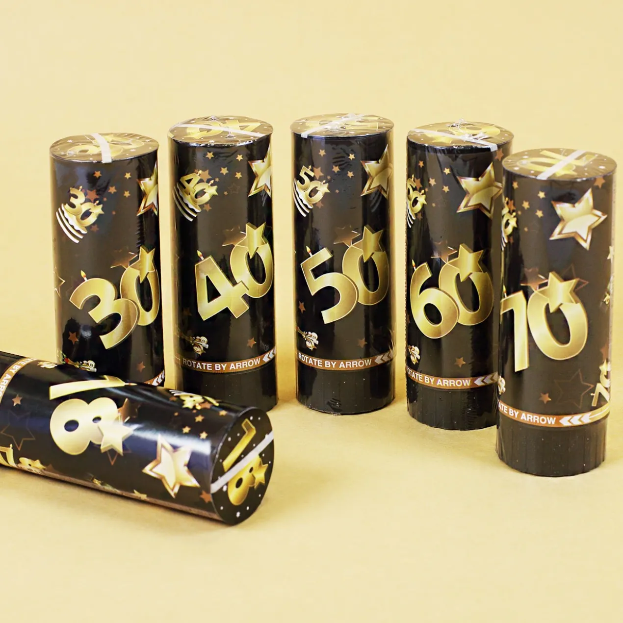 Mini-Konfetti-Kanonen zum Geburtstag - 4er Set