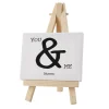 Mini Leinwand You & Me als Tischdekoration