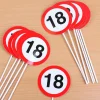 12 Mini Schilder zum 18. Geburtstag