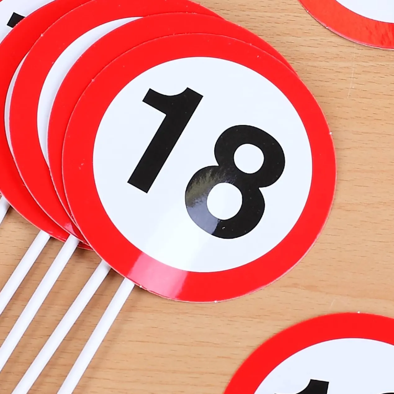 12 Mini Schilder zum 18. Geburtstag
