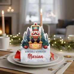 Mini-Stollen mit personalisierter Geschenkverpackung | 80g | Nussknacker-Motiv