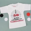 Mini T-Shirt für Flaschen: 50 Du bist und bleibst ein Volltreffer