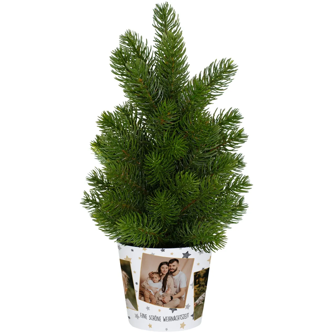 Mini Weihnachtsbaum personalisiert mit Fotos & Wunschtext | Geschenk zu Weihnachten und Advent
