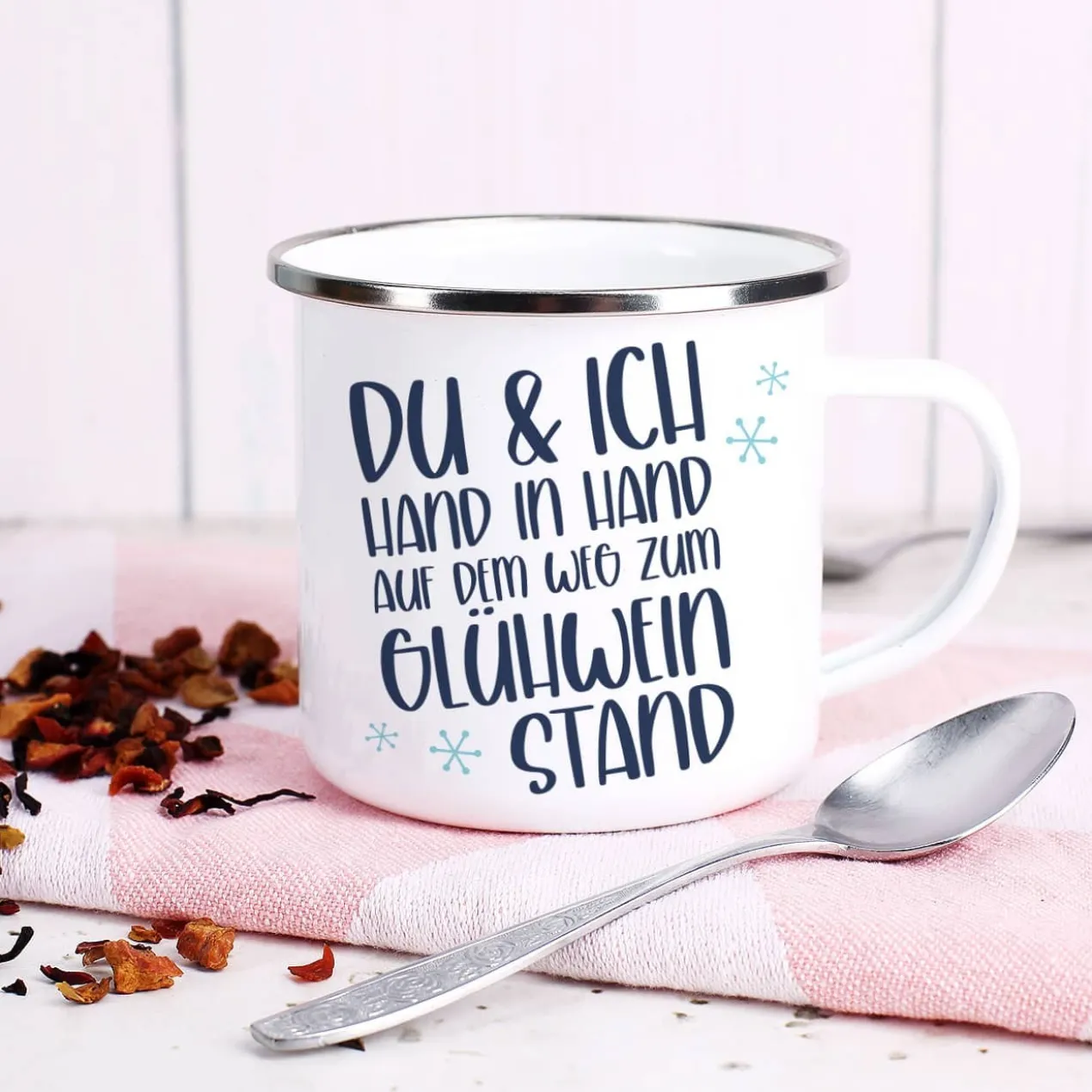 Mit der besten Freundin - Hand in Hand zum Glühweinstand - Geschenkset mit Glühwein