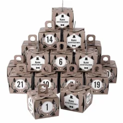Männer Adventskalender mit Wunschname - 24 Schachteln zum befüllen