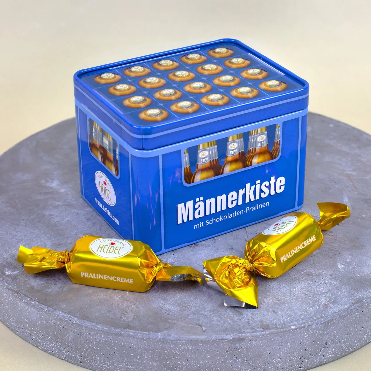 Männerkiste mit Schokolade | Bierkasten Design