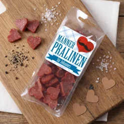 Männerpralinen kleiner Salami Snack zum Genießen personalisiert