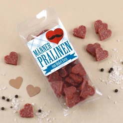 Männerpralinen kleiner Salami Snack zum Genießen personalisiert