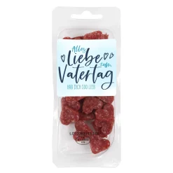 Männerpralinen zum Vatertag personalisiert | Salami Herzen mit Wunschtext als Geschenk zum Männertag