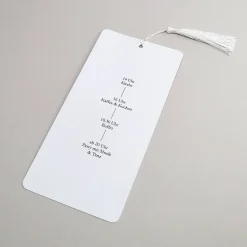 Moderne Hochzeitseinladung - Ziehkarte mit Foto & weißer Quaste
