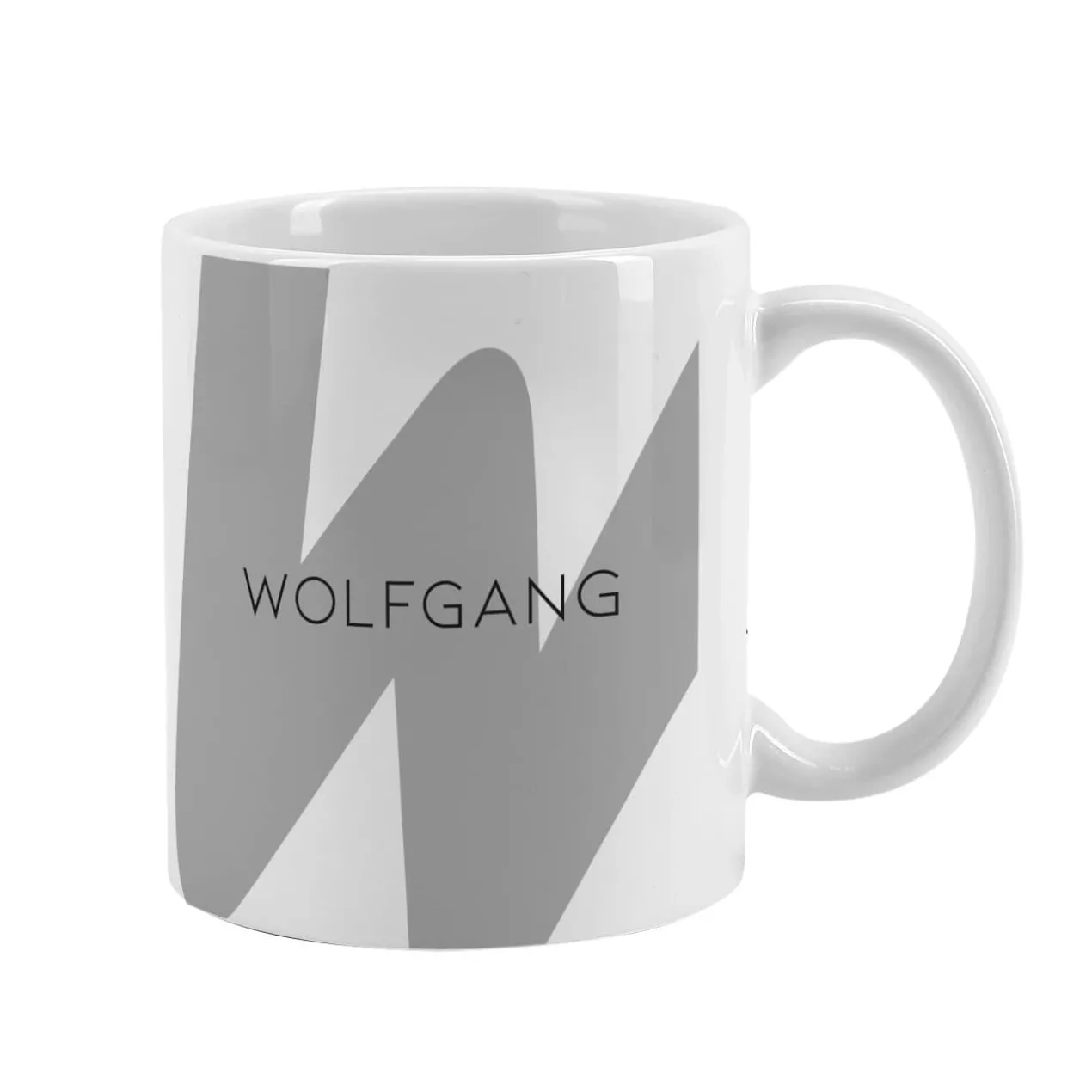 Moderne Keramiktasse - Monogramm - in verschiedenen Farben