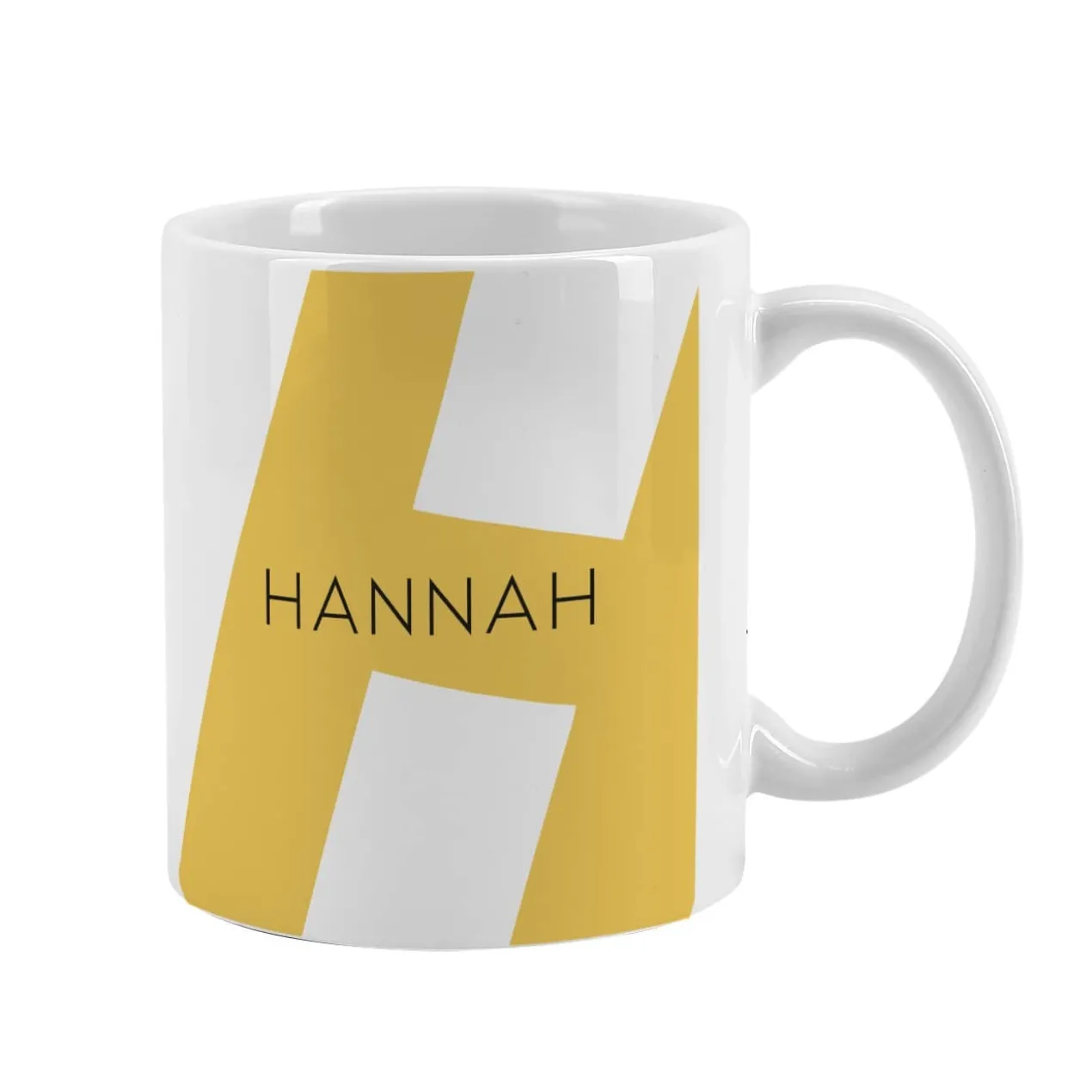 Moderne Keramiktasse - Monogramm - in verschiedenen Farben