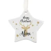 Moderner Christbaumschmuck mit Rentier und Ihrem Wunschnamen